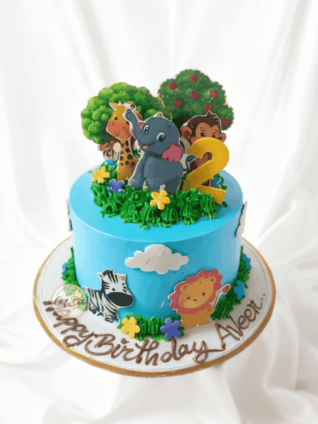 Jungle Theme Birthday cake