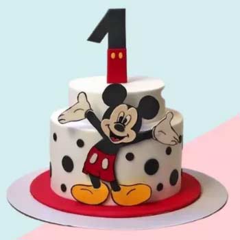 Buy Mickey Mouse Egg-less Cartoon Photo Cake