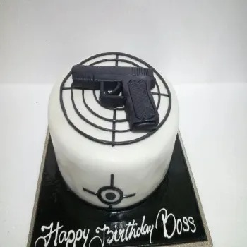 Gun Themed Designer Cake