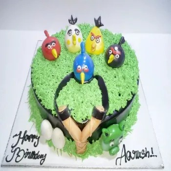 Angry Bird Theme Cake