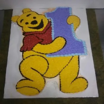 Bear Theme 1st Birthday Cake