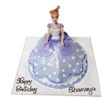 Cinderella Blue Theme Cake