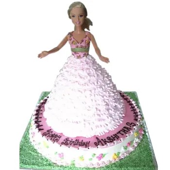 Strawberry Barbie Theme Cake