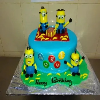 Minion Friends Theme Cake