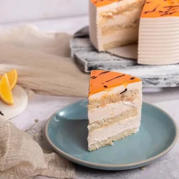 Eggless Orange Cream Blaster Cake