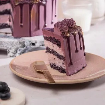 Eggless Purple Iris Velvette Cake