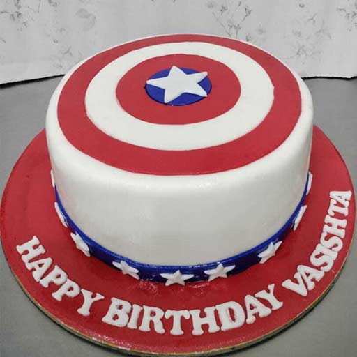 Buy Captain America Theme Cake Online | Chef Bakers