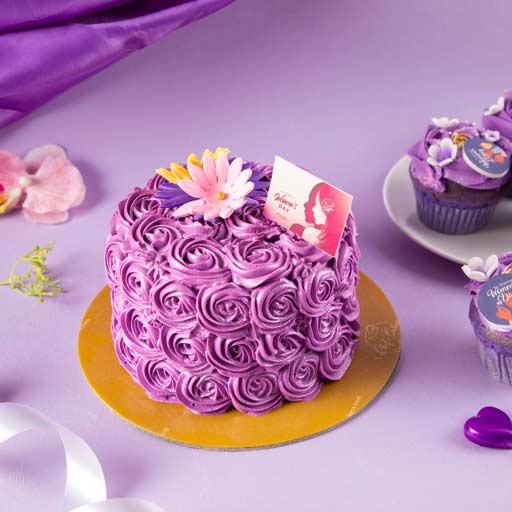 Purple White Girl Cake – Creme Castle