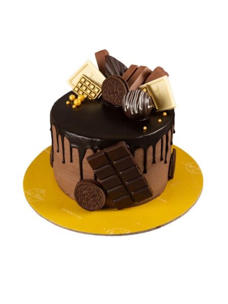 Chocolate Overloaded cake with rich sponge, ganache, and choco toppings
