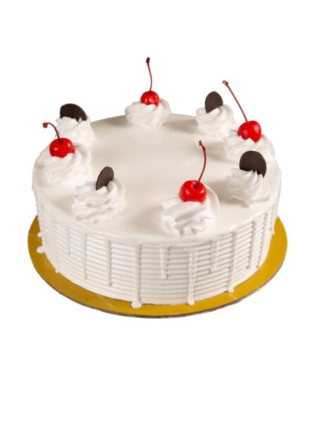 Fresh Vanilla Cake with light sponge and smooth vanilla cream layers