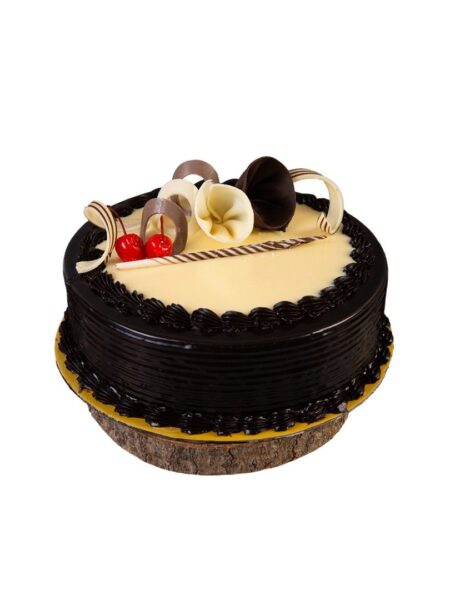 Twin Delight Cake with dual flavors, layered sponge, and creamy filling