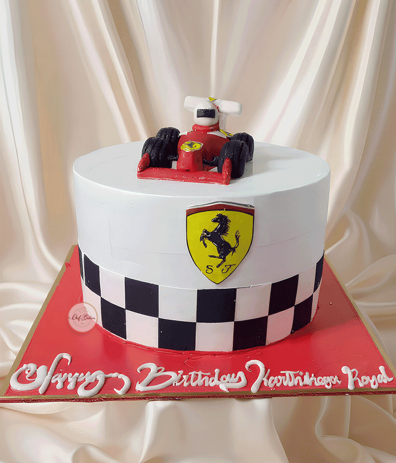 Ferrari F1 Race Car Cake