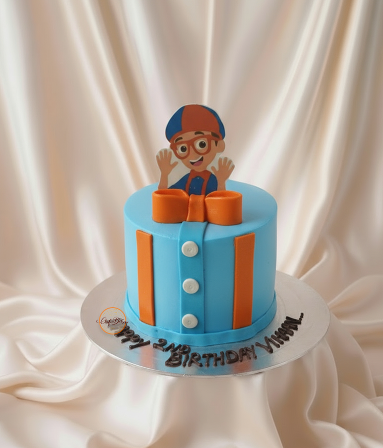 Blippi Theme Birthday Cake