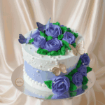 Purple Rose Butterfly Cake