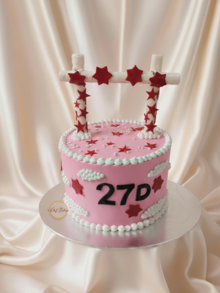 Pink Star Theme Cake