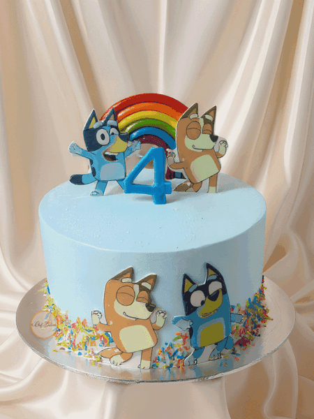 Bluey Theme Birthday Cake
