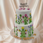 Two Tier Floral Cake