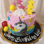 Unicorn Stars Birthday Cake