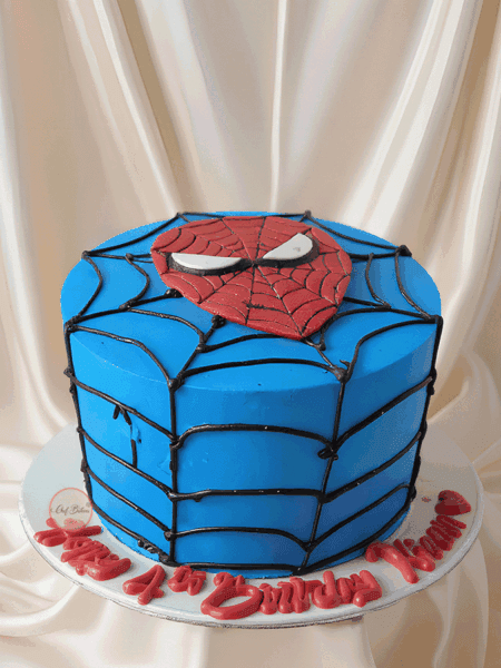 Spiderman Web Theme Cake