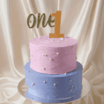Pastel 1st Birthday Cake