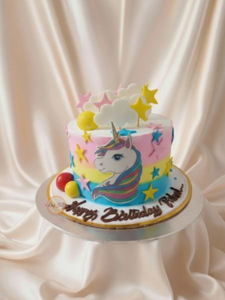 Rainbow Unicorn Custom Cake