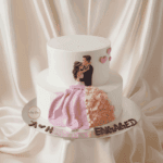 Engagement Couple Theme Cake