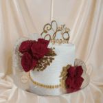 Red Rose Engagement Cake