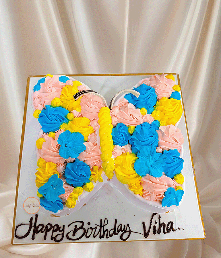 Butterfly Shape Cream Cake
