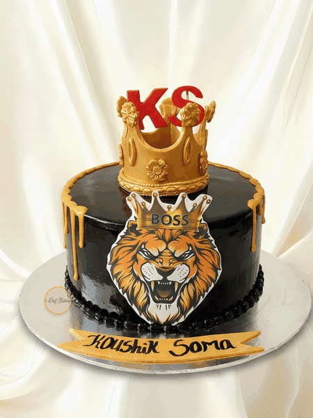 Boss Lion Crown Cake