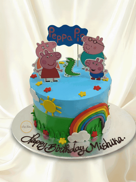 Peppa Pig Theme Cake