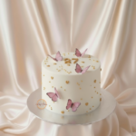 Gold & Pink Butterfly Theme Cake – Elegant Celebration Cake