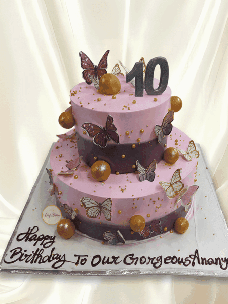 Butterfly Two Tier Cake