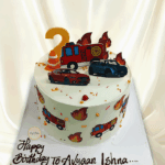 Fire Truck Car Theme Cake