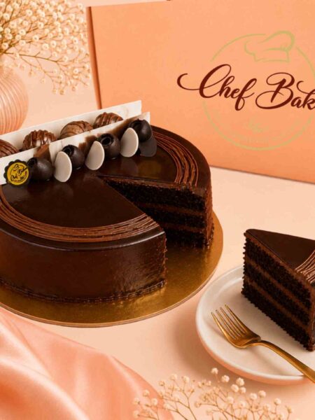 Dutch Chocolate Truffle Cake With One Slice