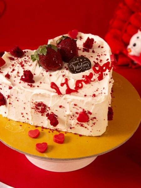 Valentine Heart Shape Red Velvet Cake