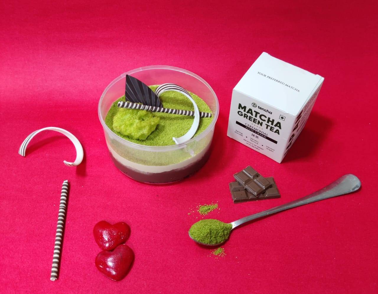 Valentines White Chocolate Matcha Dream Cake