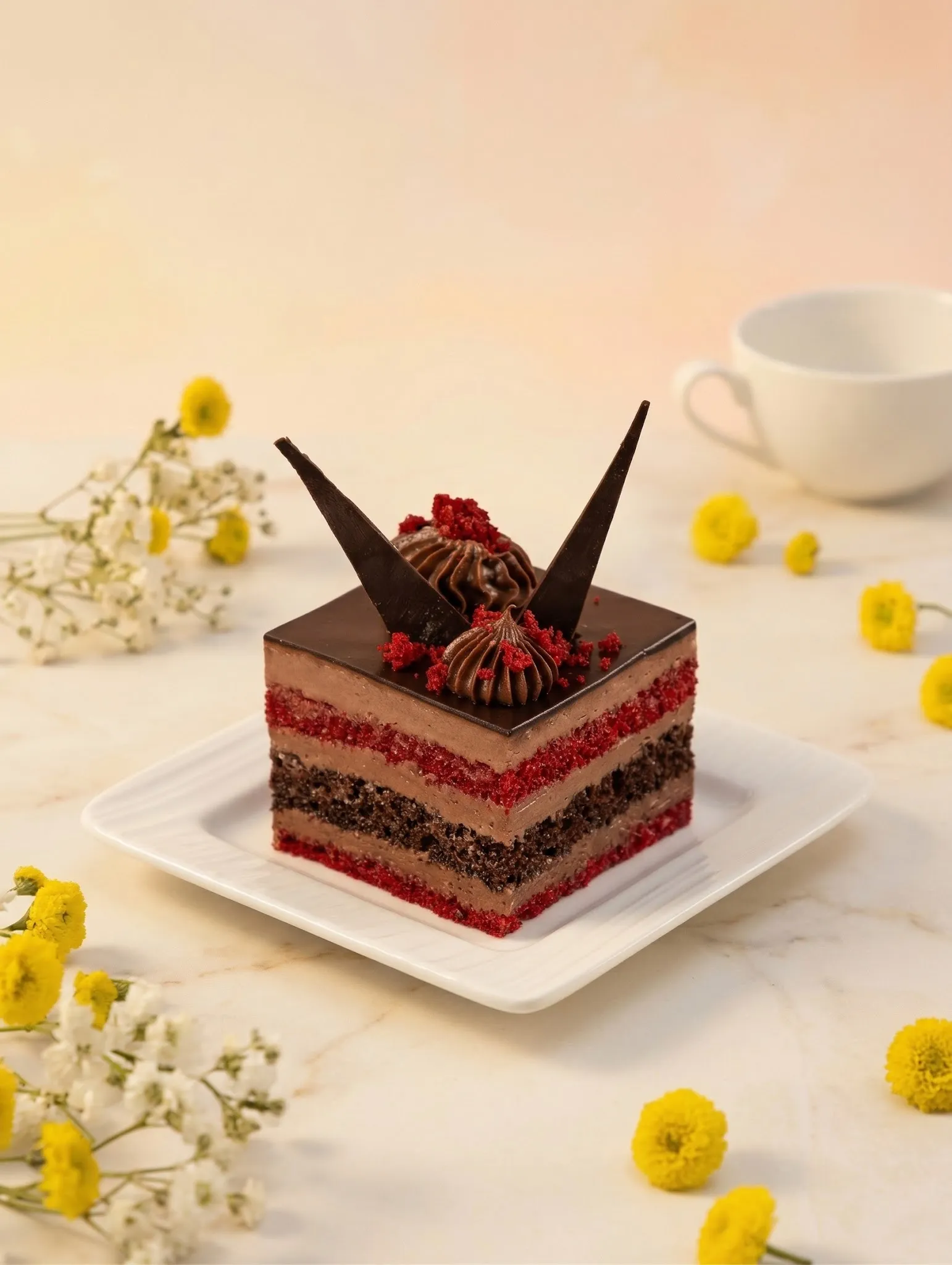 Choco Red Velvet Pastry (Eggless)