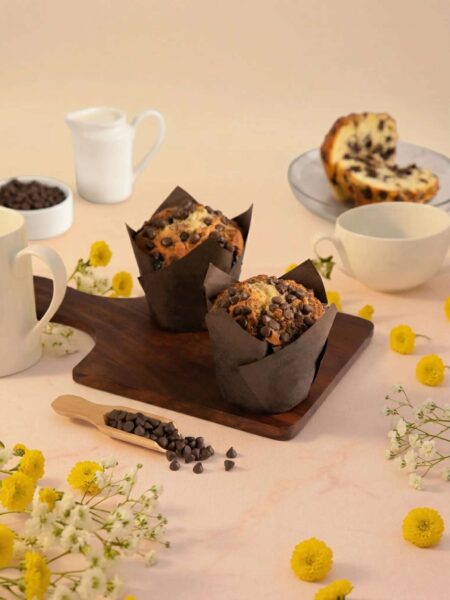 Choco Chip Muffin – Soft, Moist & Loaded with Chocolate Chips