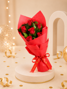 Bunch of 6 Red Roses