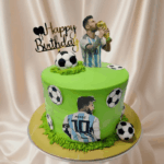 Green Football Theme Cake | Fan Celebration Cake