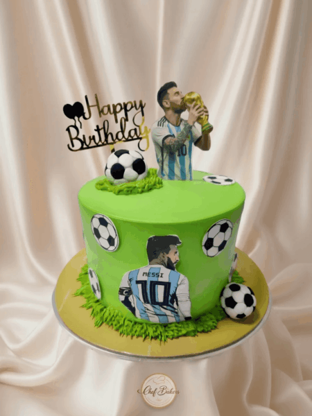 Green Football Theme Cake | Fan Celebration Cake