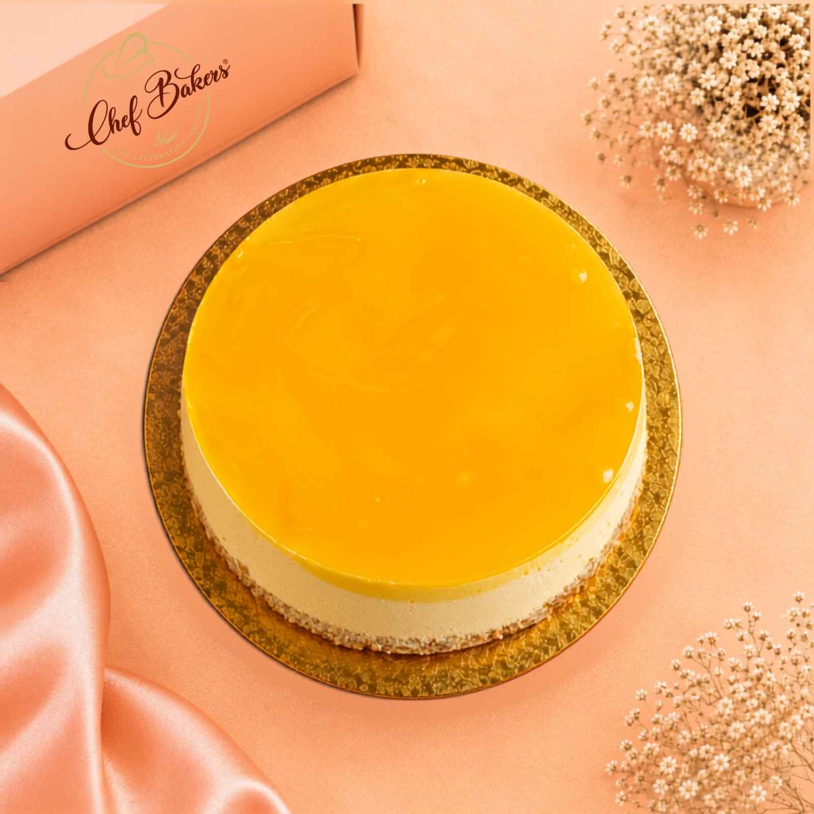 Mango Cheesecake top view
