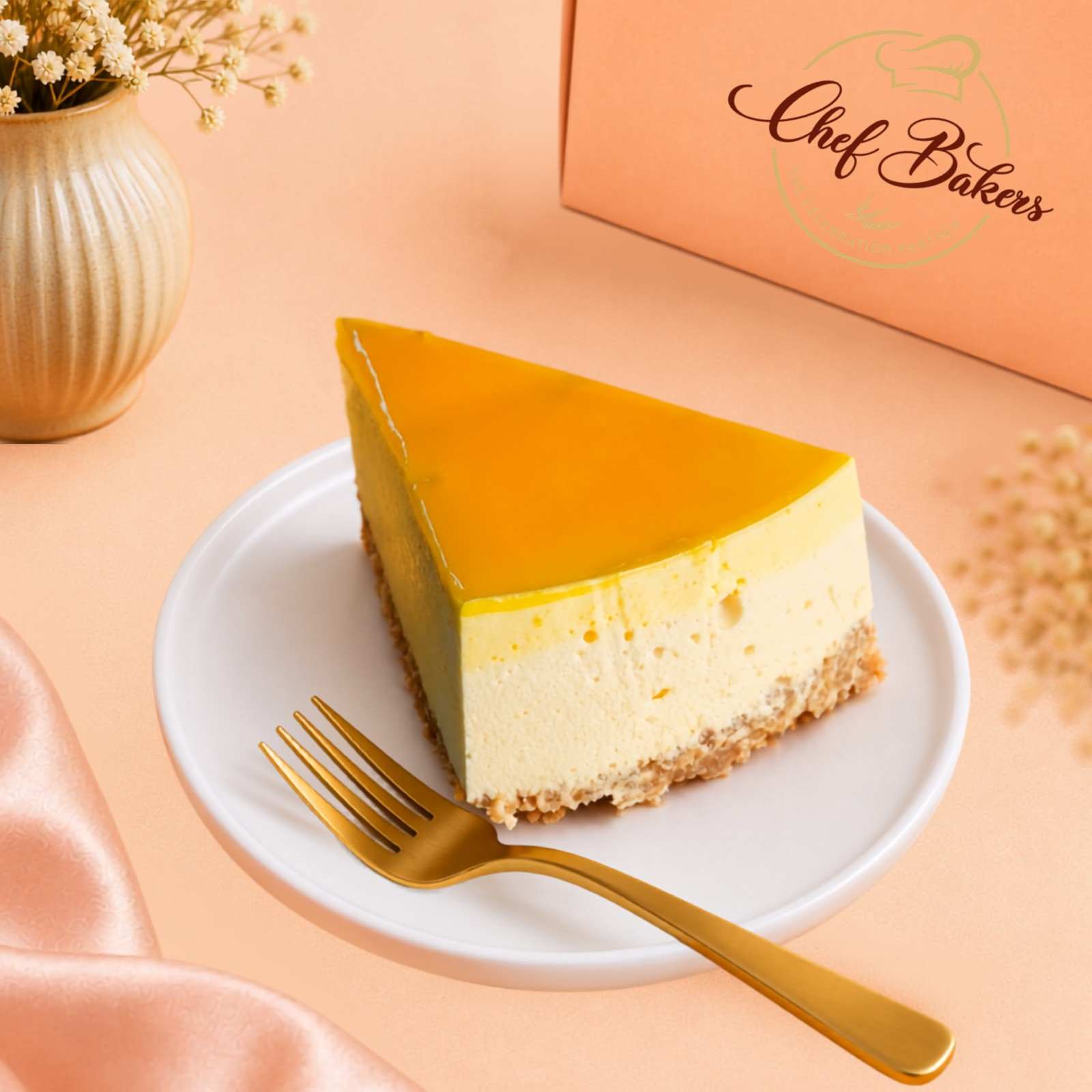 Mango Cheesecake slice
