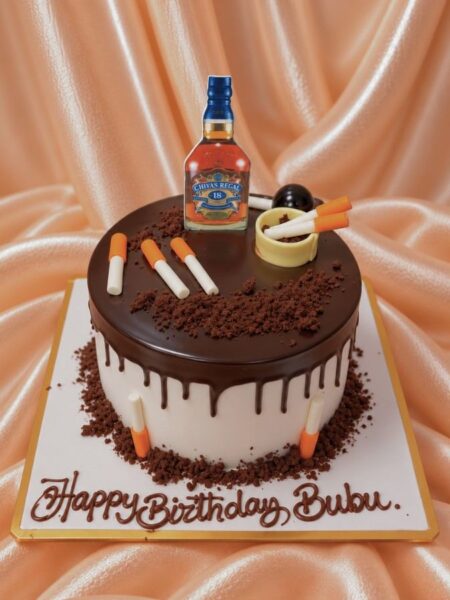 Whiskey Theme Cake