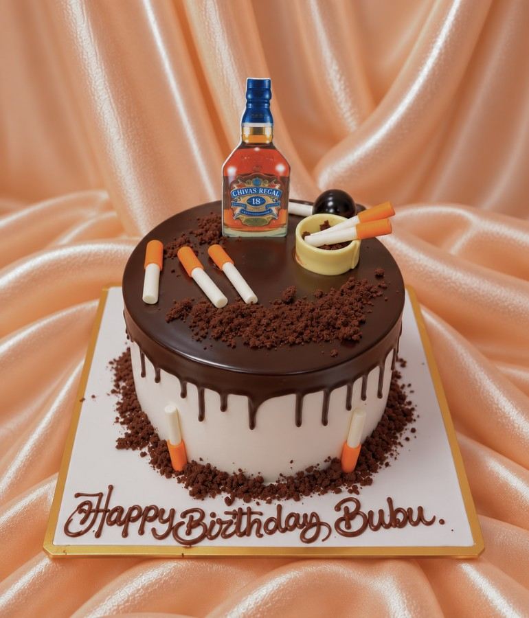 Whiskey Theme Cake