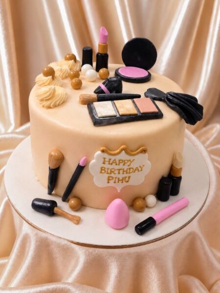 Makeup Theme Birthday Cake
