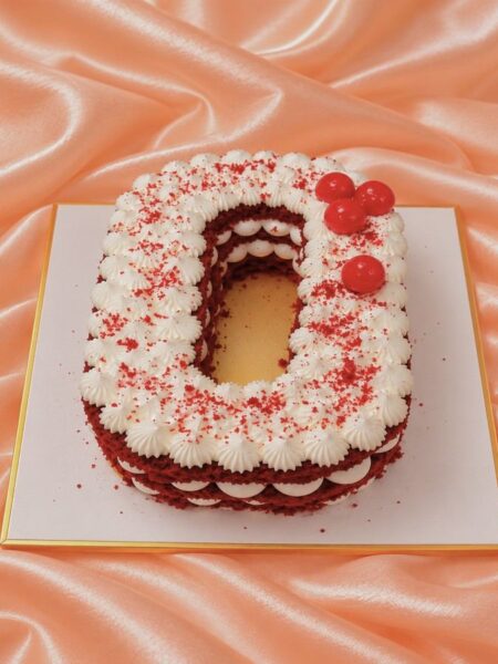 Red Velvet Number 0 Cake
