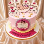 Dreamy Baby Naming Ceremony Cake