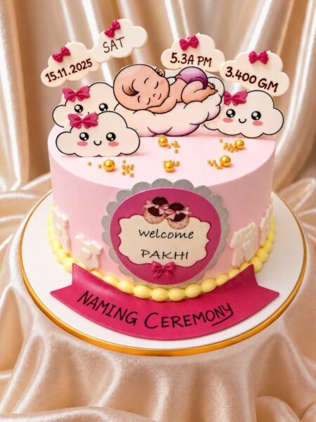 Baby Naming Ceremony Cake