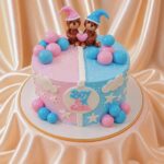 Sweet Teddy Bear Gender Reveal Cake